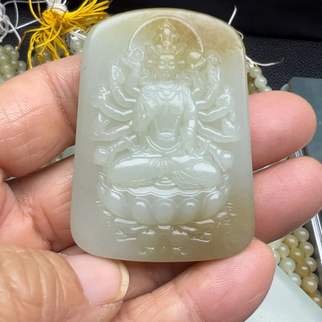 和田玉（糖玉）未镶嵌吊坠(不含链)