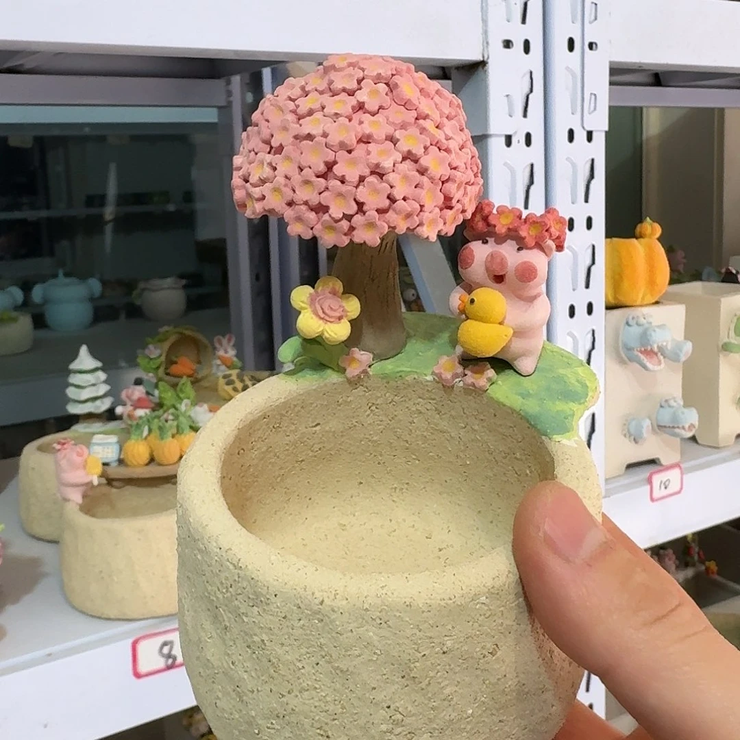 厂家直销手工花盆摆件