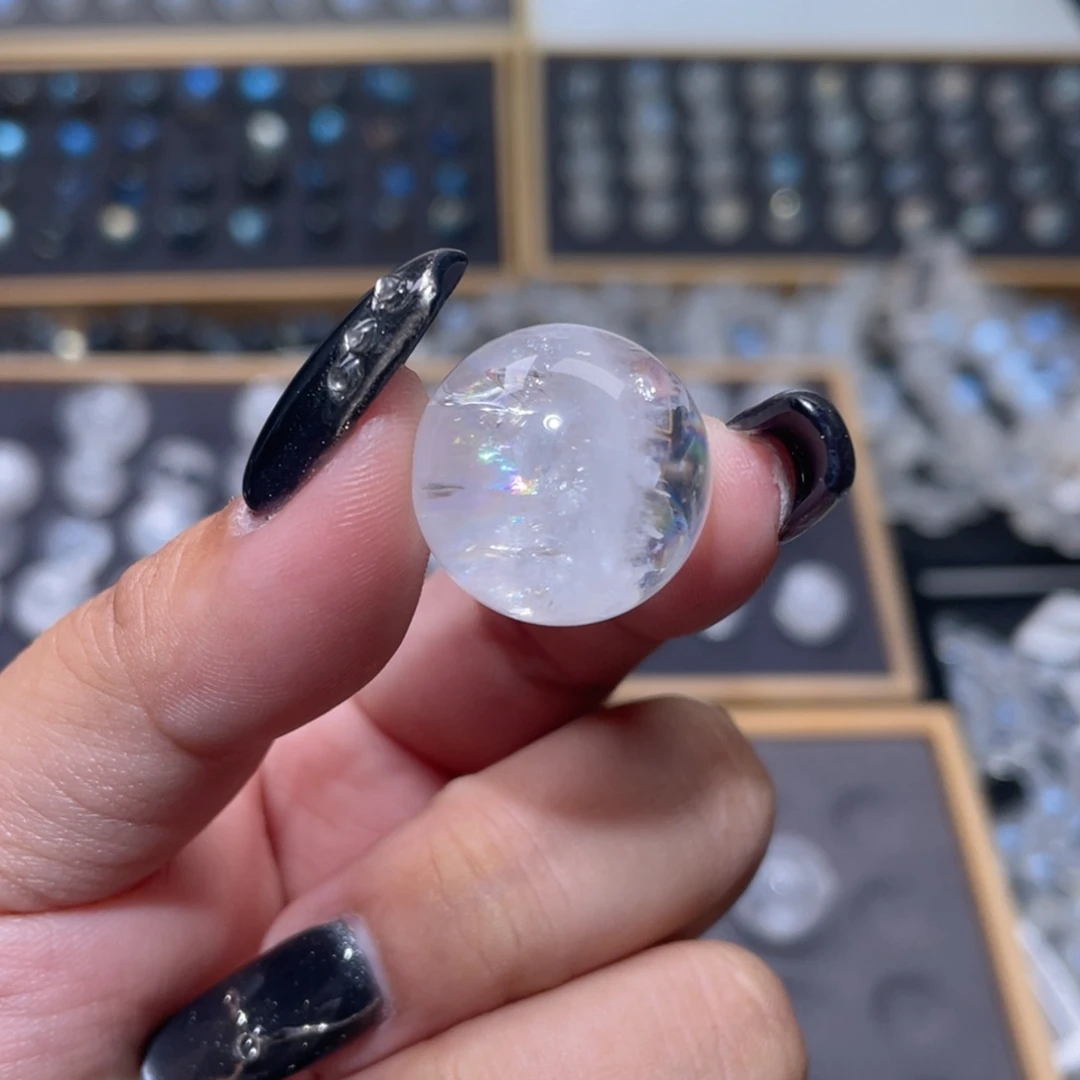 未镶嵌颈饰水晶云**尾彩虹白幽灵单珠直径19.6mm