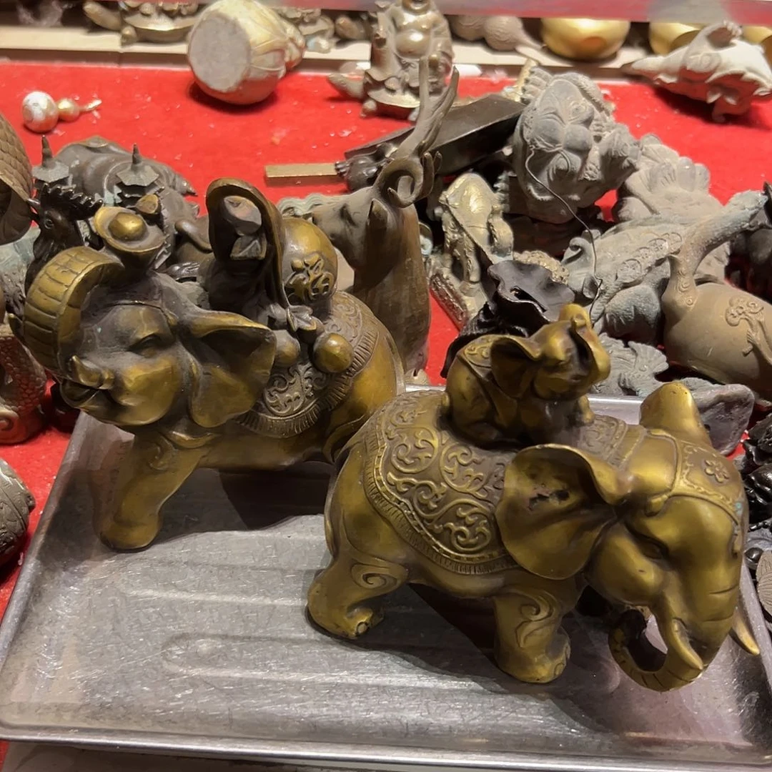 路***甲黄铜摆件，文房摆件工艺品