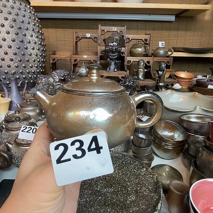 高温柴烧陶泥壶壶