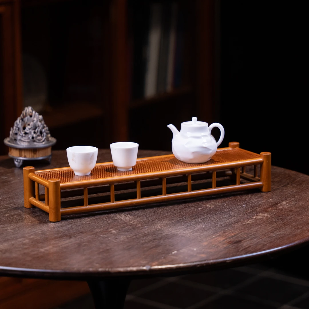 【砚溪桥】高山楠竹茶架杯架壶架喝茶配件壶杯摆放