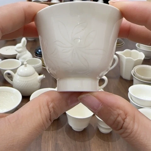 微瑕手工定瓷杯不带礼盒