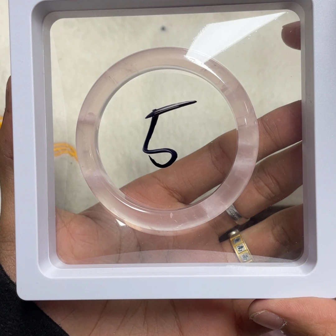 水晶天然莫粉手串未镶嵌天然莫粉手镯50 5