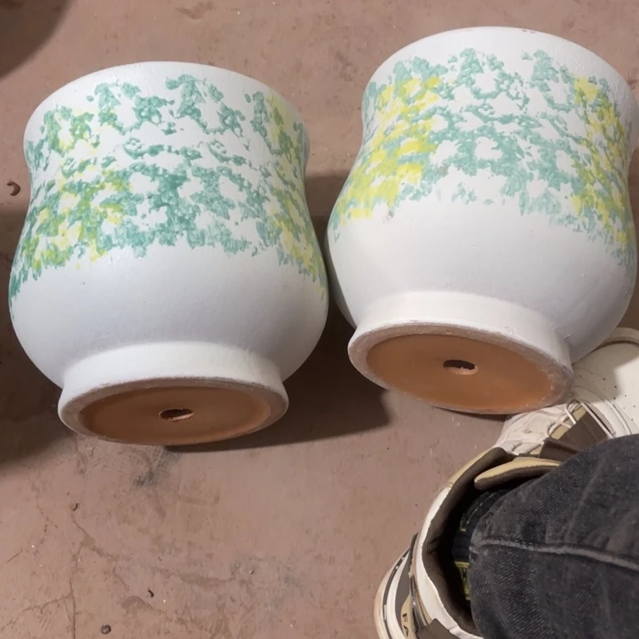 紫砂花盆口径20高度20两只正品