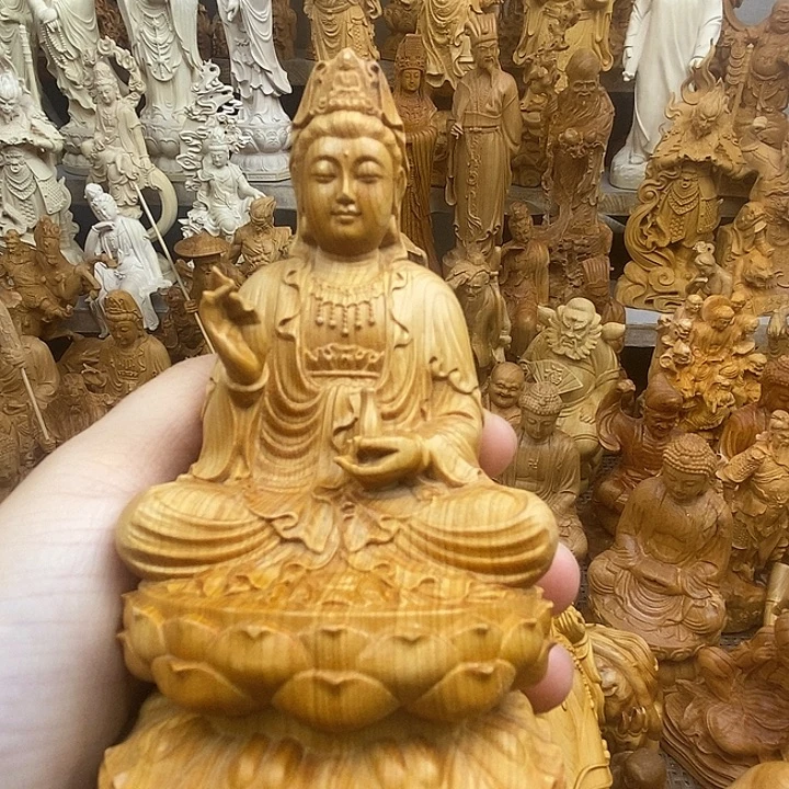 诚***！柏木（崖柏）净瓶观音