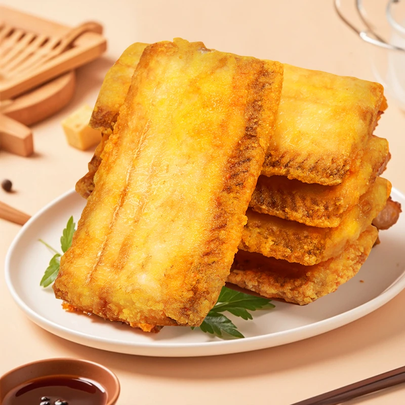 新鲜现炸油炸带鱼 金黄酥脆 肉质鲜嫩 鲜美 每天现炸