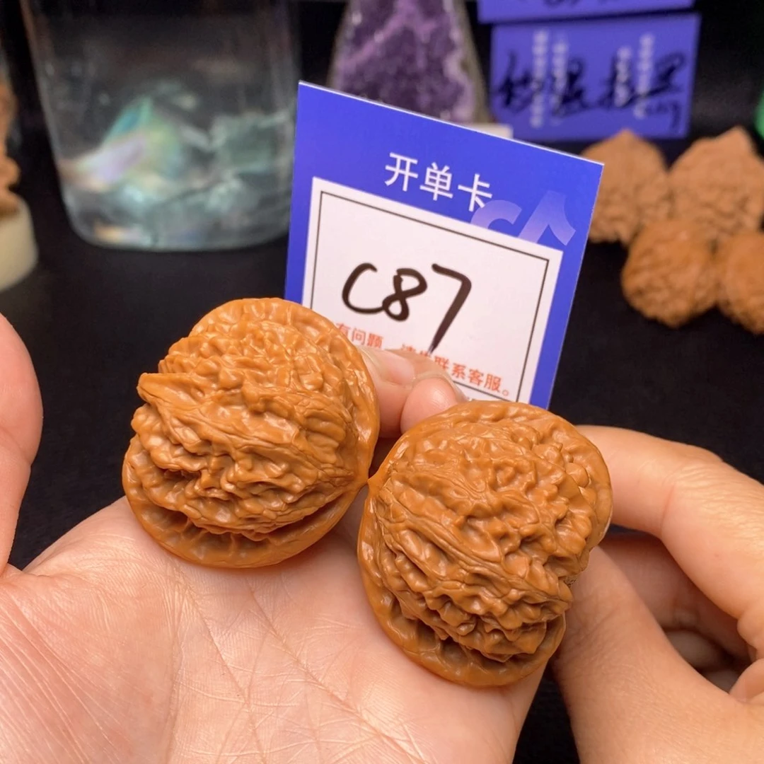 文玩核桃把件42宫灯c87