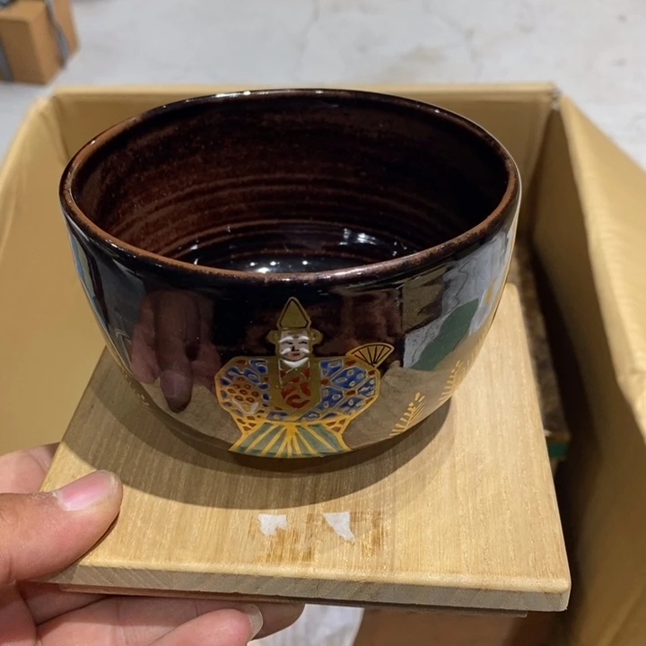 日本淘器抹茶碗大漏