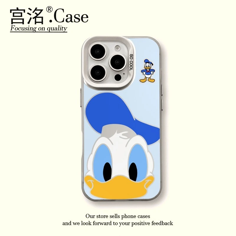大头唐老鸭【彩银】手机壳适用iPhone17promax苹果16华为oppo小米vi