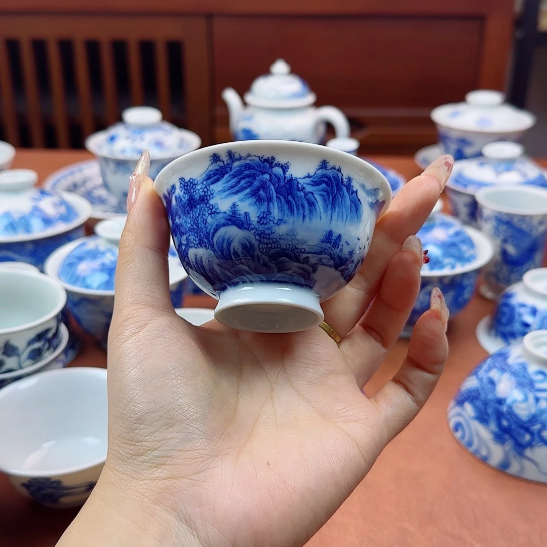 四景德镇陶瓷手绘杯子