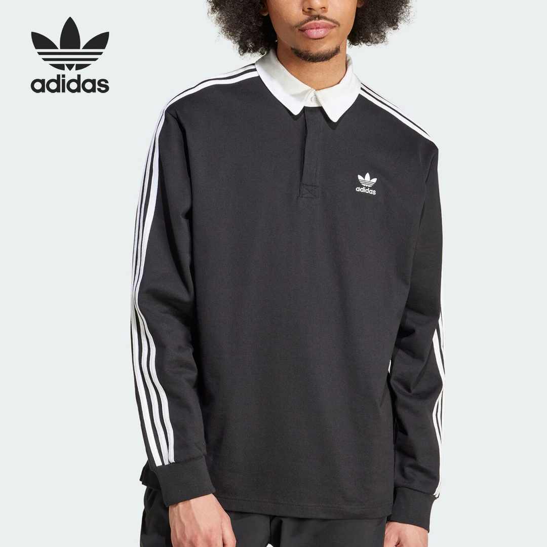 Adidas/阿迪达斯正品三叶草男士翻领户外保暖POLO衫IZ4806