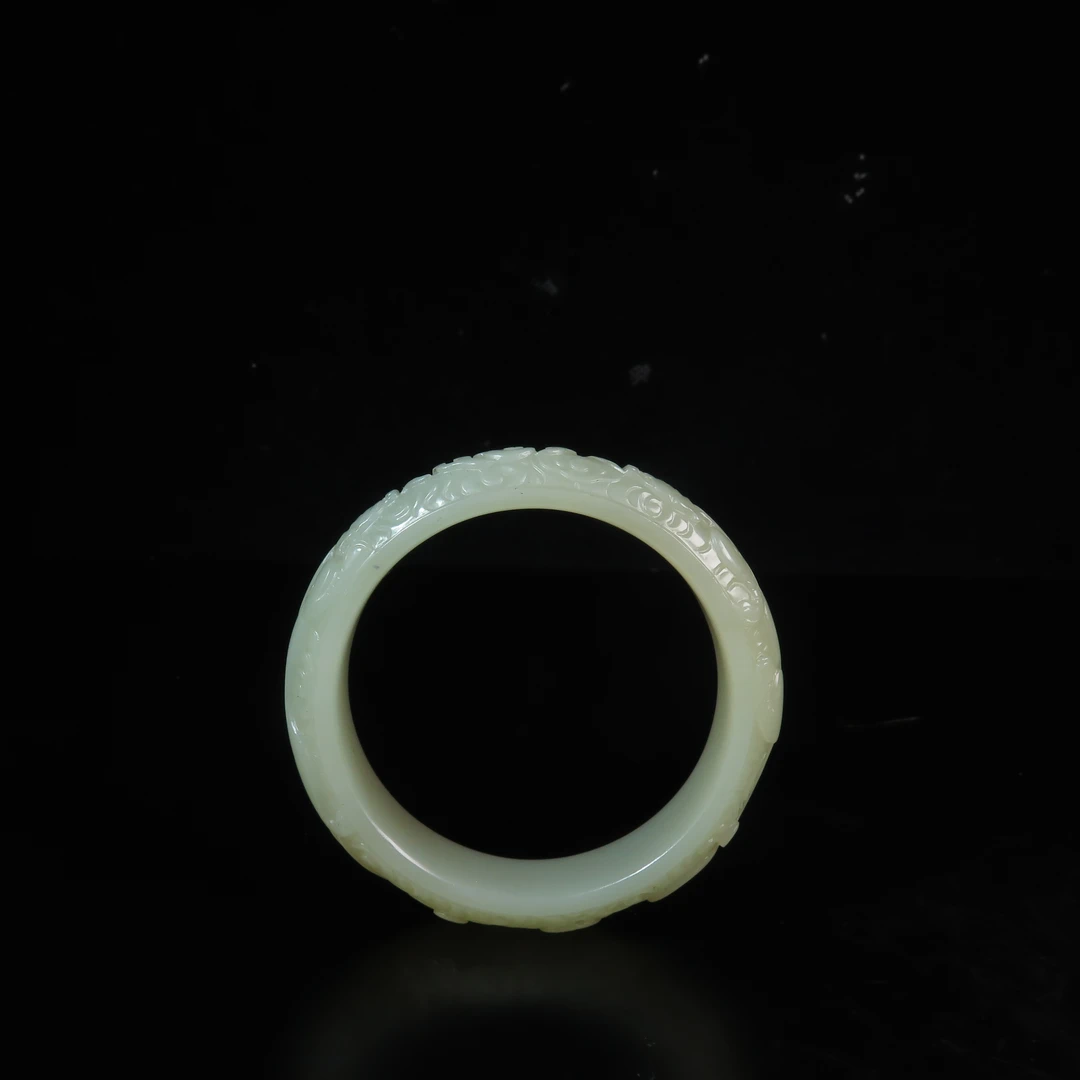 民国刻花玉镯/MZ151140/和田玉/民族文物