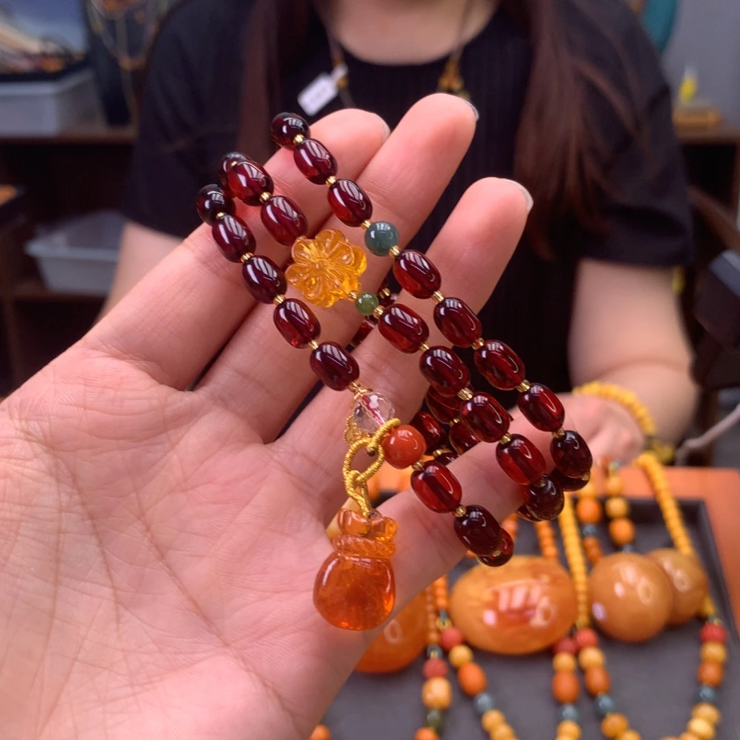 未镶嵌琥珀手串天然