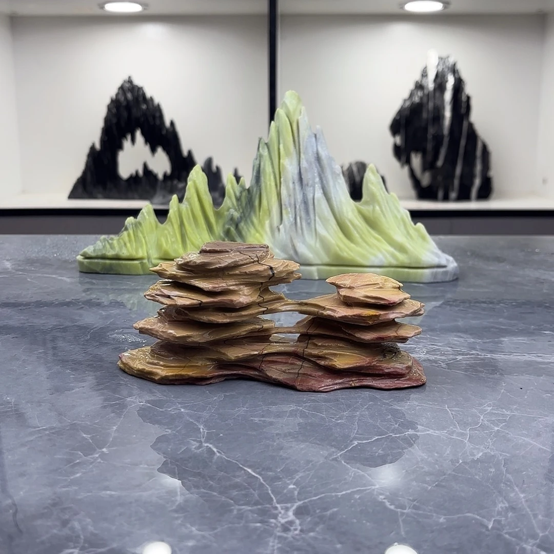 抚***湖石材灵璧石山峰摆件