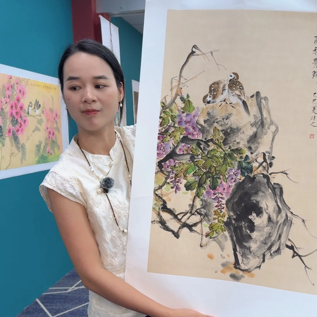 国画国画作品山水花鸟