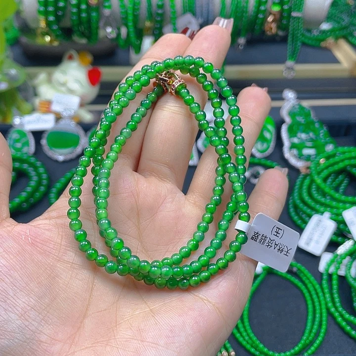 翡翠未镶嵌颈饰翡翠项链4