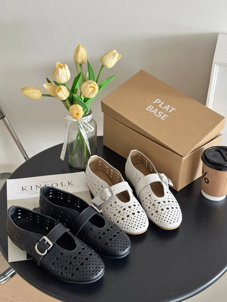 PlatBase夏季镂空玛丽珍休闲鞋