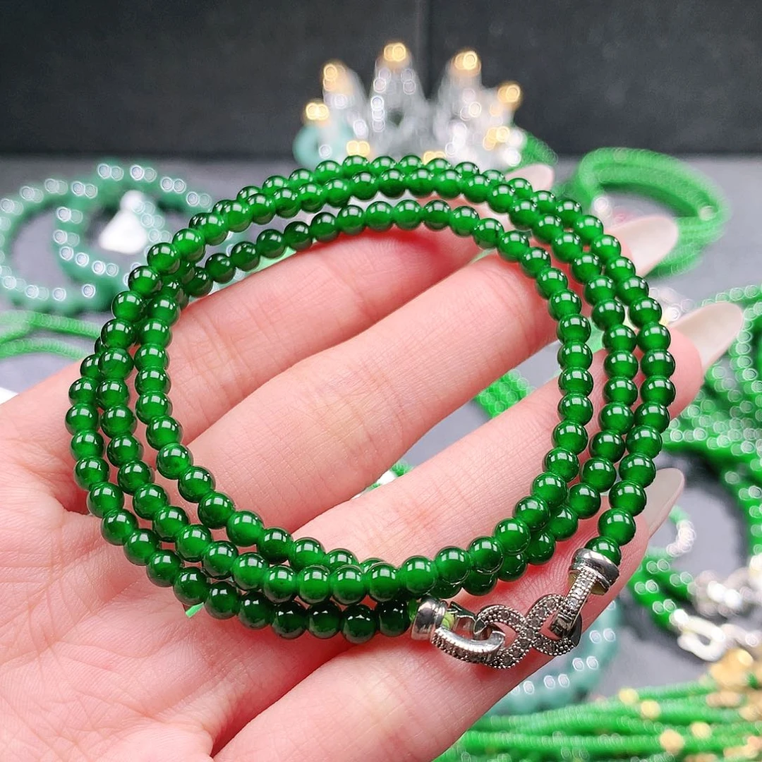 翡翠未镶嵌手串项链