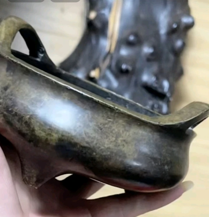 仿古精工包浆大明宣德迷你小香炉工艺品香薰炉摆件