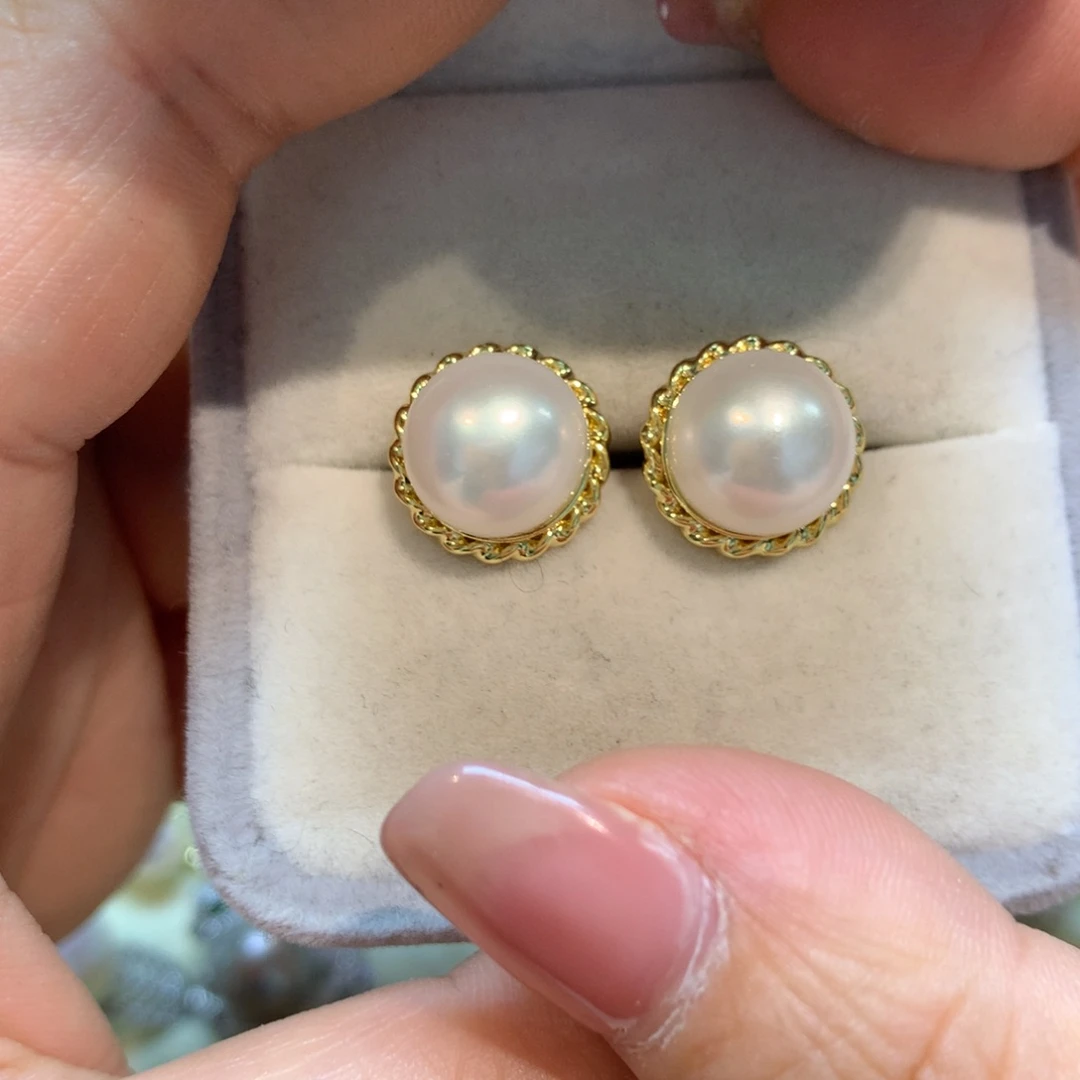 淡水珍珠耳饰未镶嵌