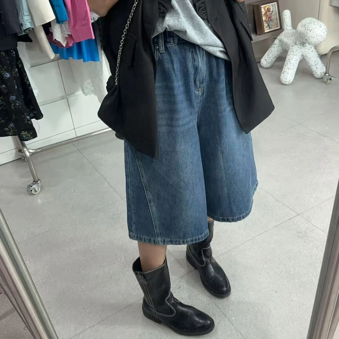 SISTERS夏季七分净感牛仔牛仔裤