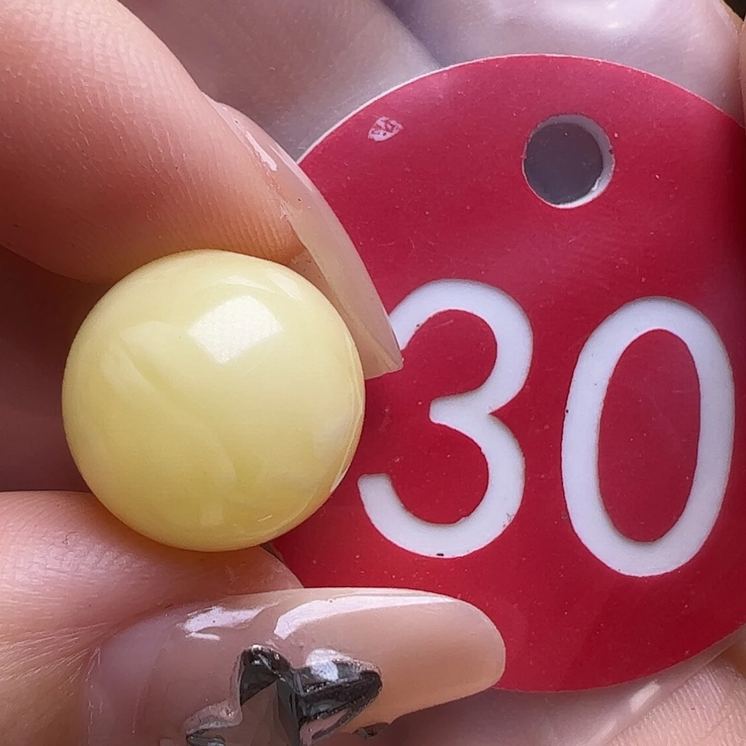 蜜蜡未镶嵌珠宝奇石14mm白蜡圆珠