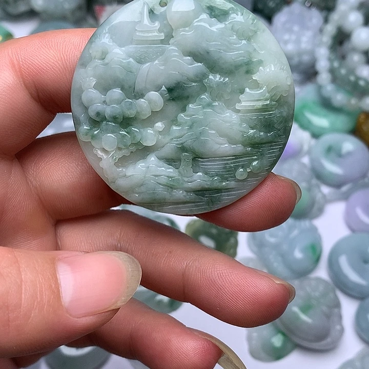 翡翠未镶嵌颈饰天然翡翠