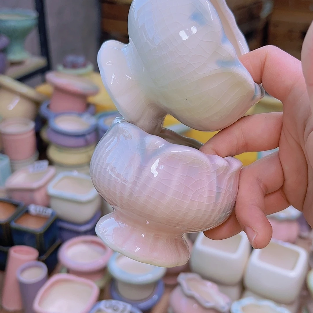 红陶陶瓷花盆当场满12包邮