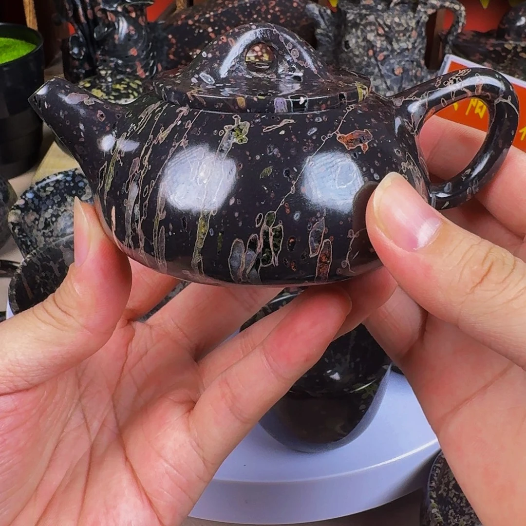 梅花玉精品石瓢壶