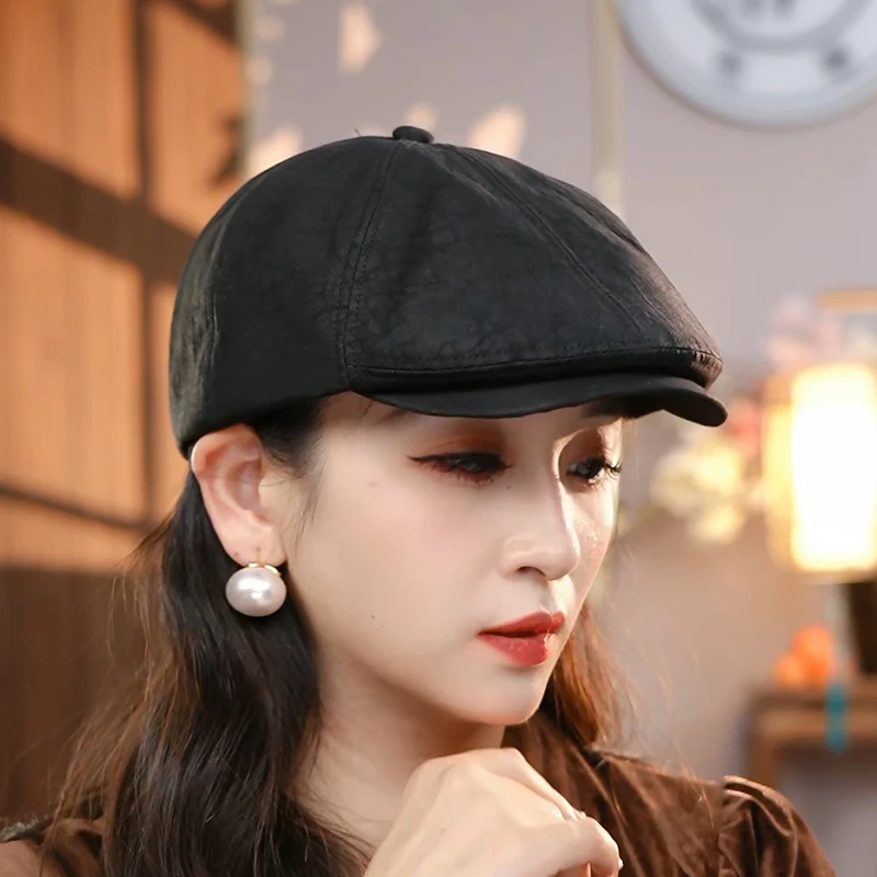 【前进帽】重磅桑蚕丝香云纱红云纱黑龟出行旅游老钱风拍照洋气帽子