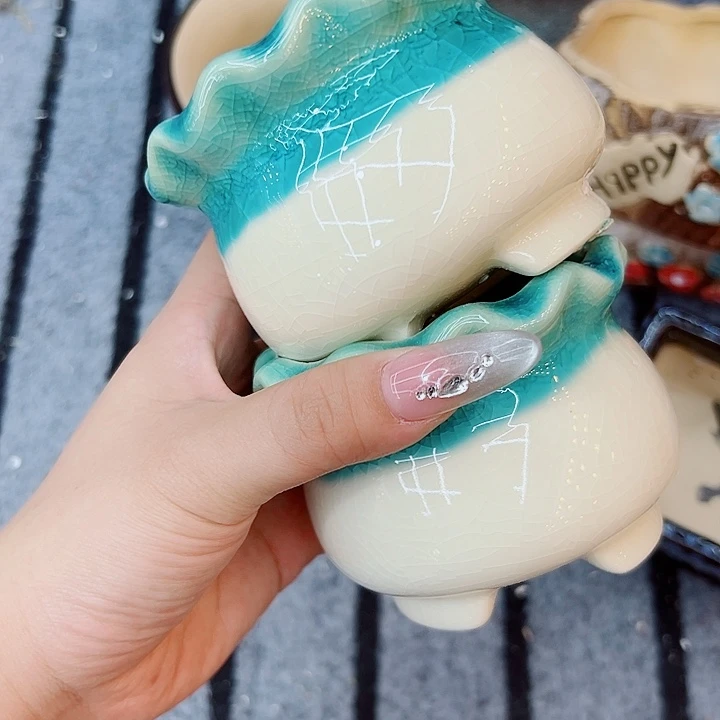 有孔，满10元包邮多肉陶瓷花盆