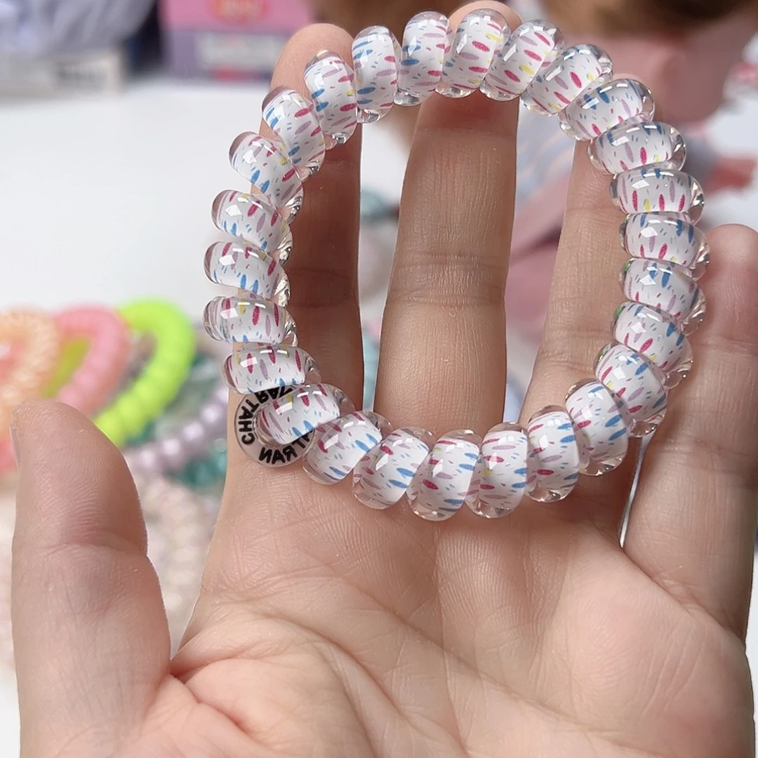 大号平替电话线儿童不伤发（红蓝波点）