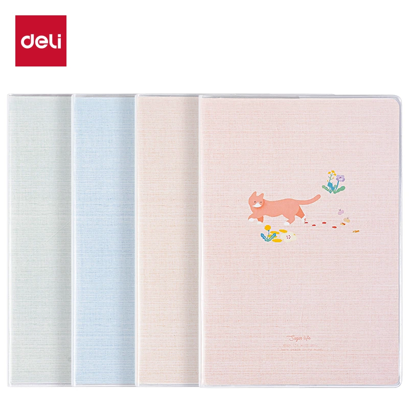 Deli/得力胶套本32K胶套本72张软胶套本优游岁月4