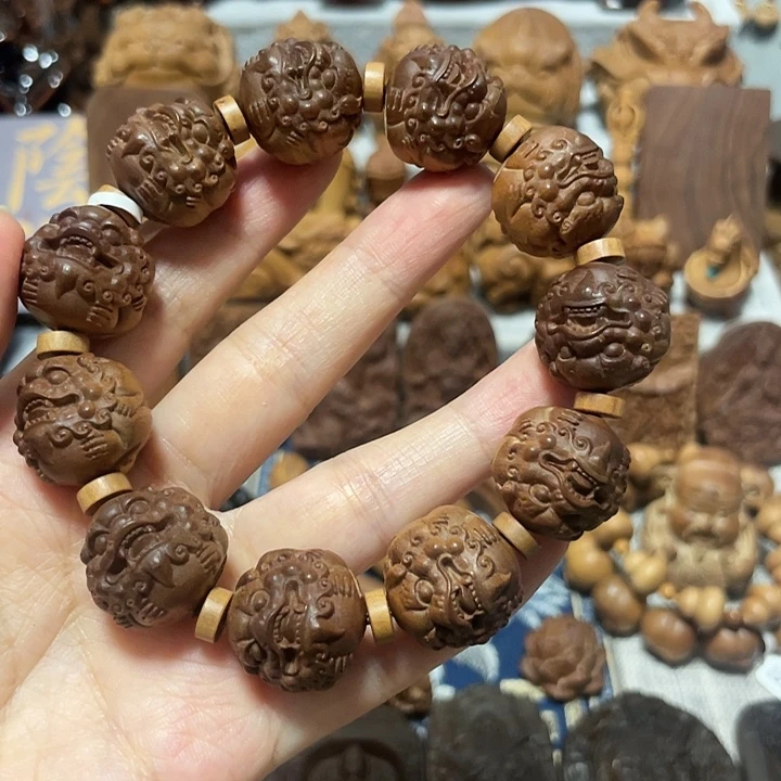 用***8檀香木其他貔貅横纹黑肉高货保真印度迈索尔老山檀香