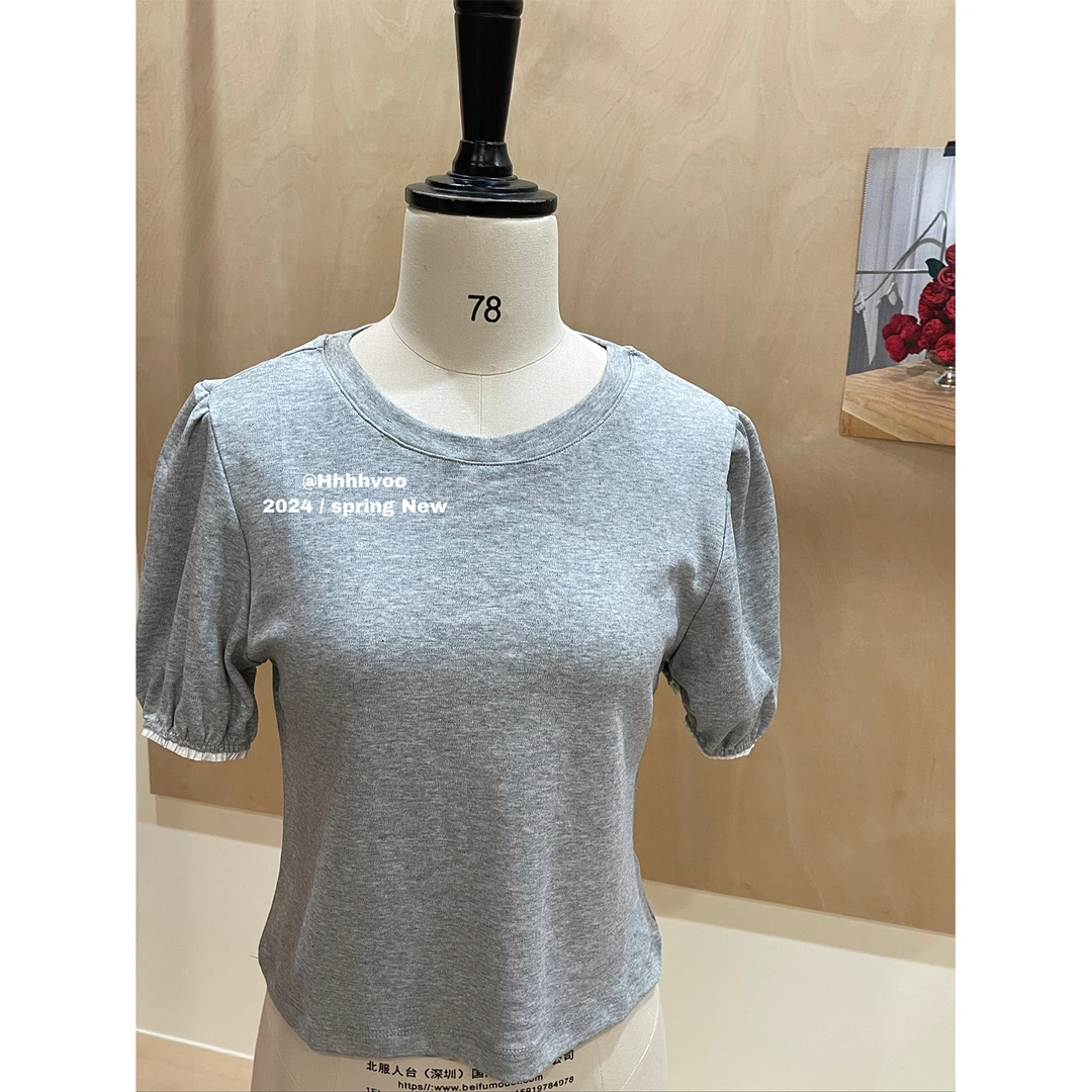 火火私服 韩系泡泡袖设计感上衣t恤T29602HH51