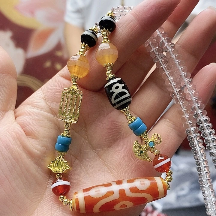 玛瑙/玉髓合金颈饰