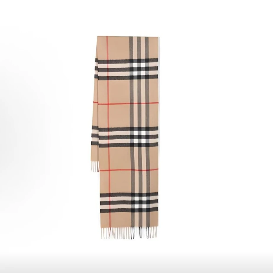 未使用 BURBERRY/博柏利 (桔夕)Burberry 米色 格纹围巾