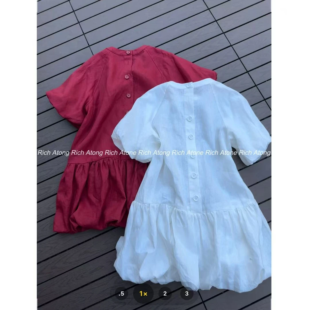 atong/阿彤-【茉莉裙】-2025 早春极简宽松泡泡袖连衣裙0502-19
