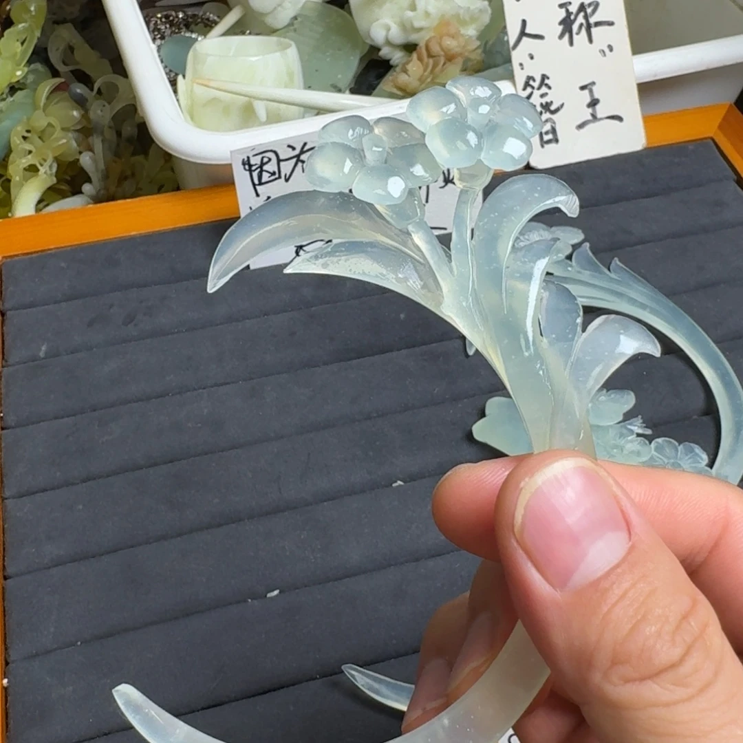 未镶嵌蛇纹石玉发饰