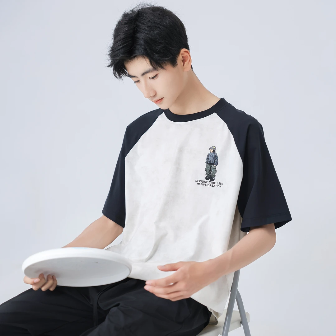 青少年装短袖T恤夏季男童夏装2025新款夏季 f001 少年说