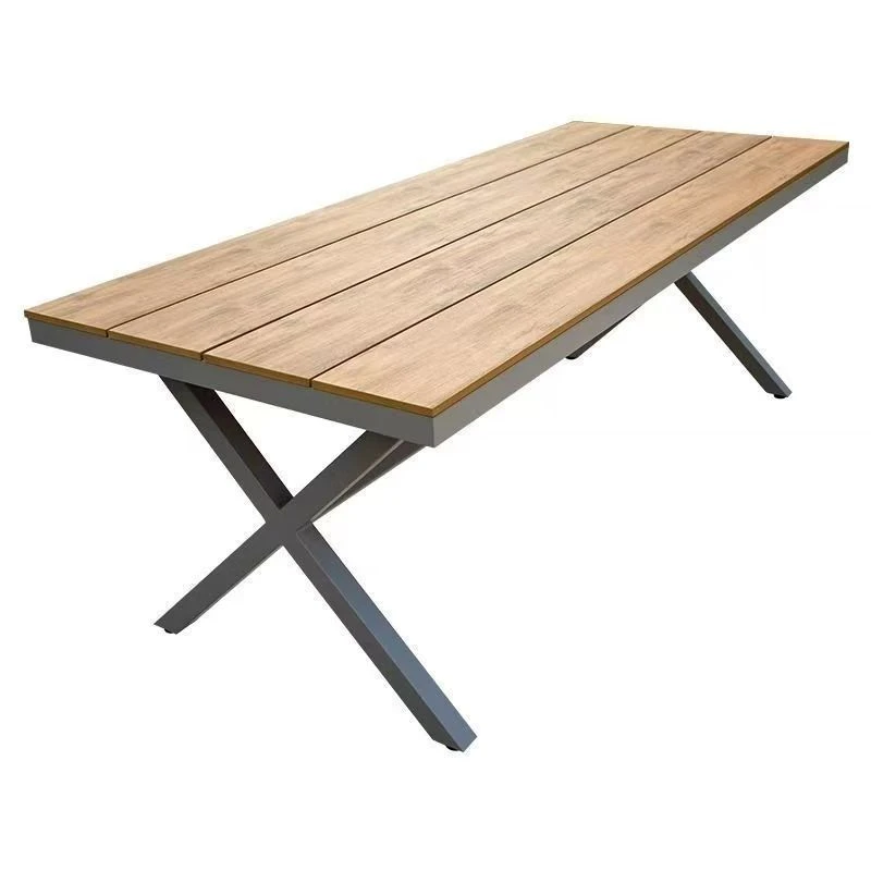 户外家具 塑木大板桌  玻璃桌   编藤