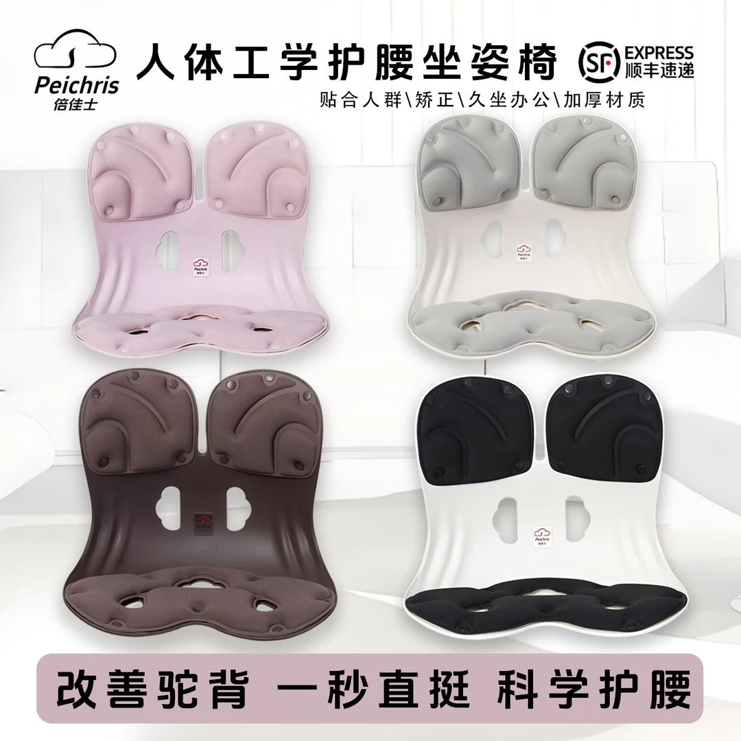 护腰坐姿椅人体工学椅办公学习久坐不累护背靠神器