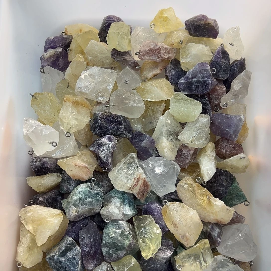 玛瑙/玉髓合金珠宝半成品吊坠任选四颗