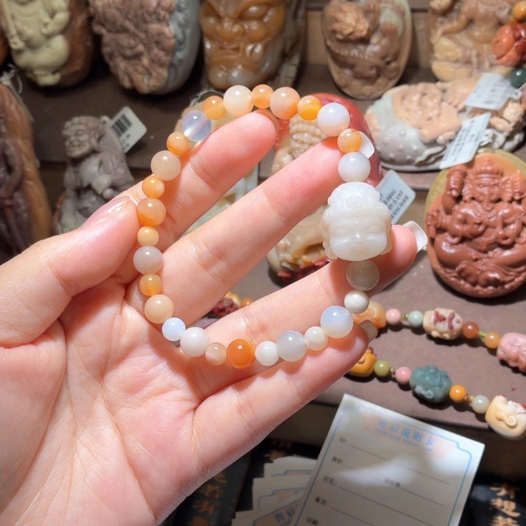 双****定制石英质玉未镶嵌手串30