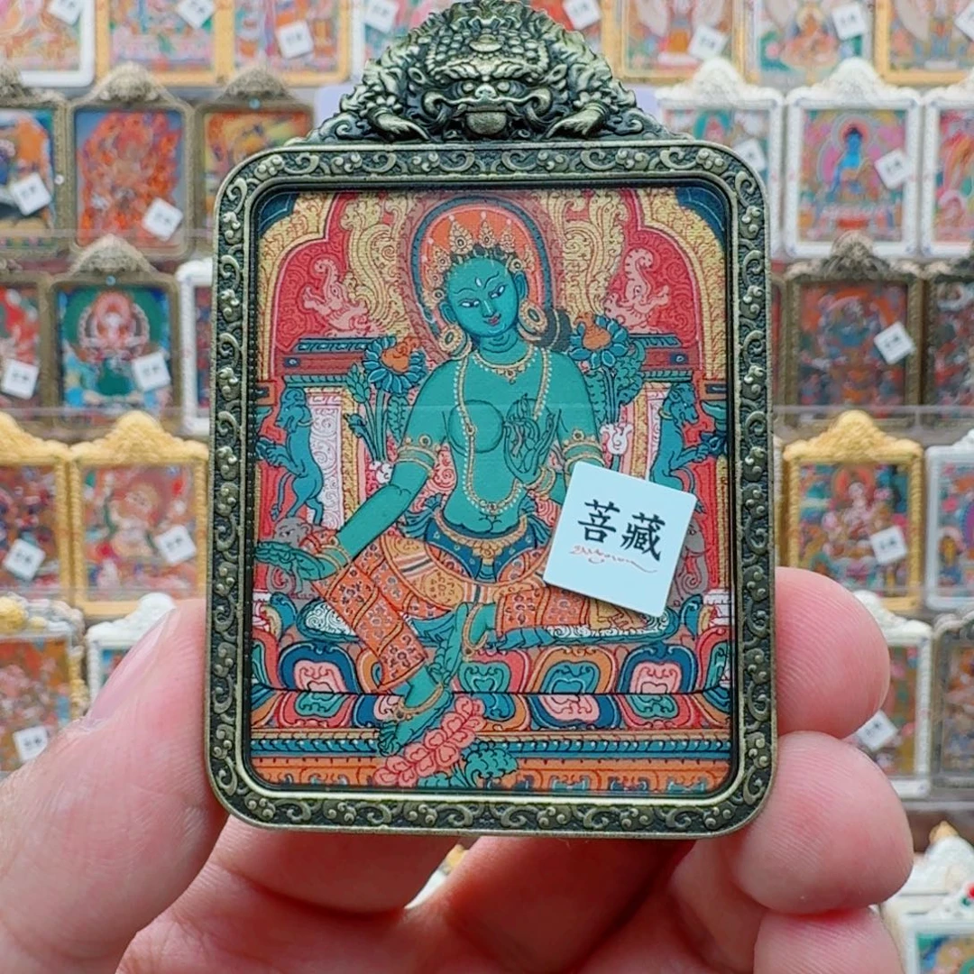 痞***爷吊坠绿度母 14世纪夏鲁壁画复原
