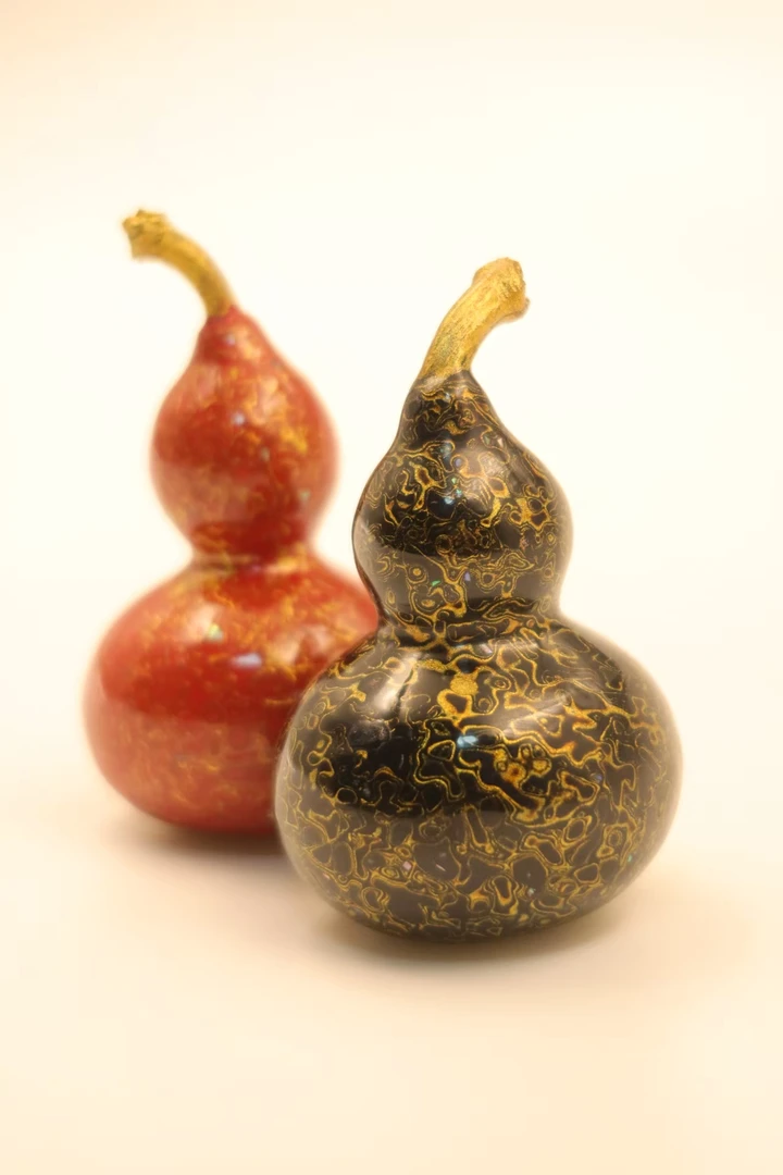 天然大漆红黑葫芦犀皮葫芦综艺《你好时光》款