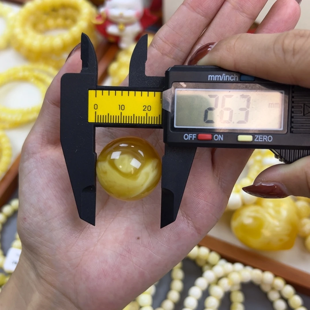 琥珀未镶嵌手链眼睛特色圆珠