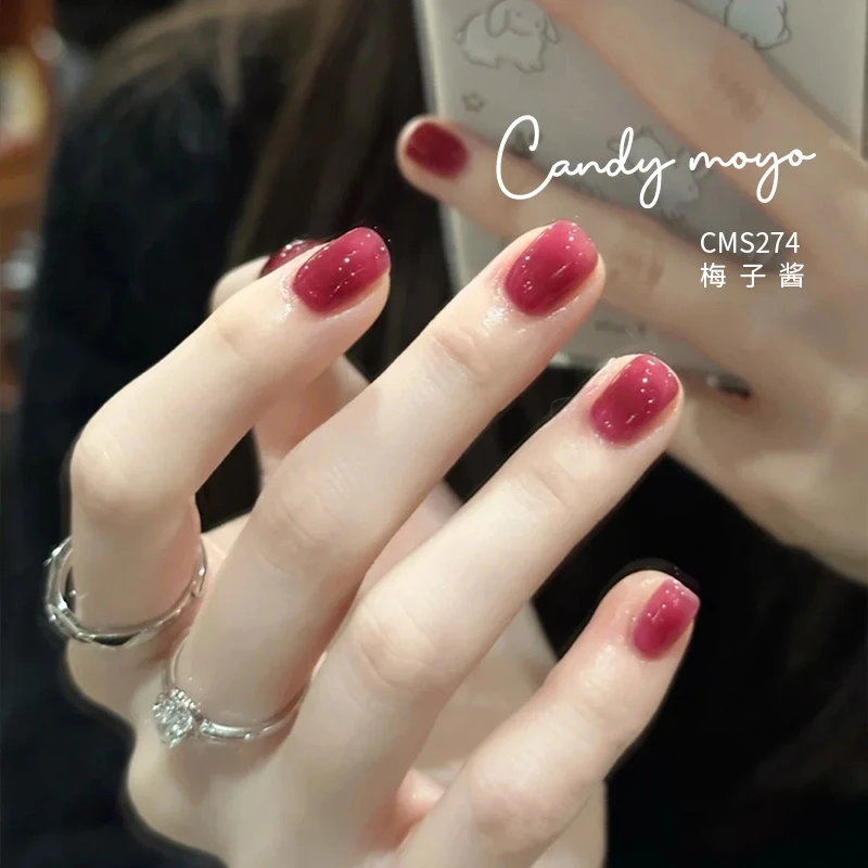 candymoyo甲油免烤快干美甲爆闪流行色无毒显白新款甲油春夏裸色