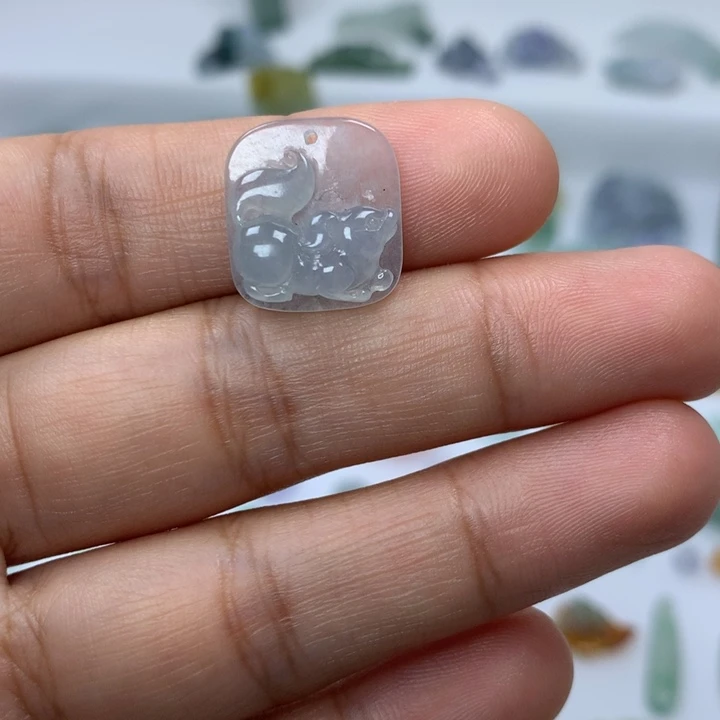 翡翠未镶嵌吊坠(不含链)